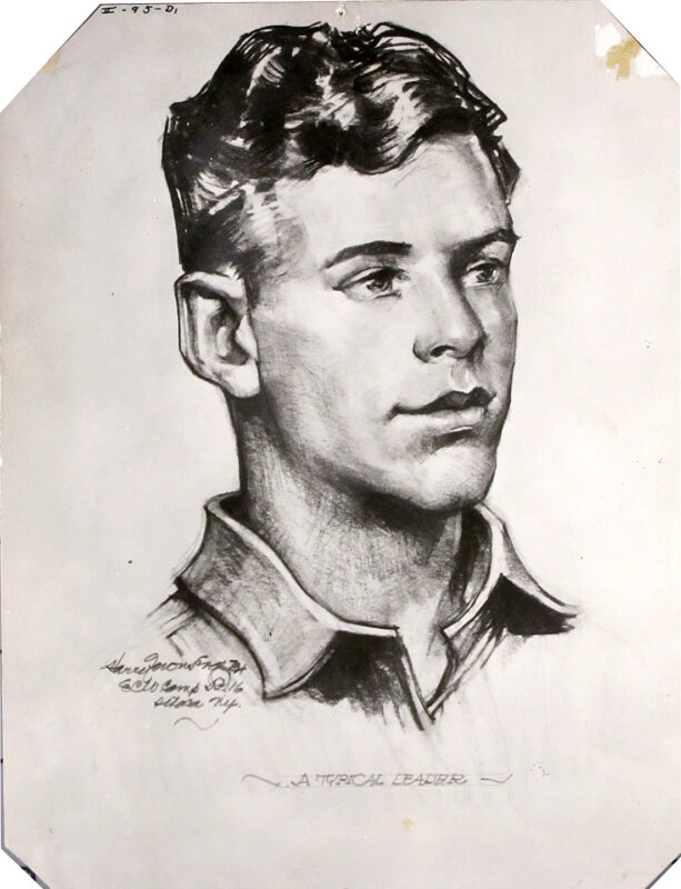 Black crayon drawing CCC "A Typical Leader""